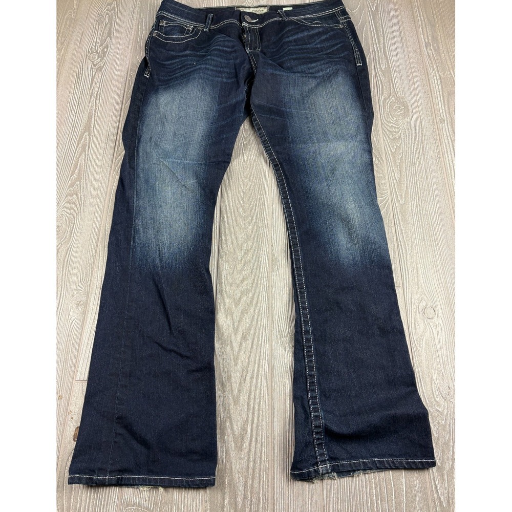 Buckle BKE Payton Bootcut Jeans Womens Size 33L Dark Wash Stretch Denim
